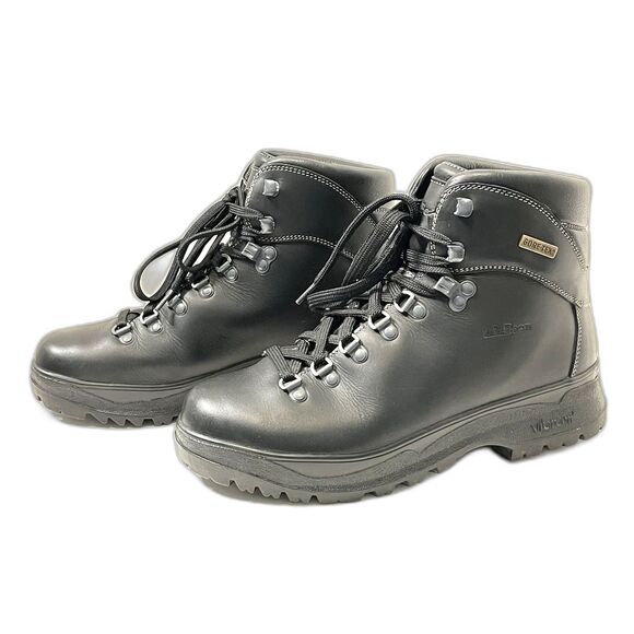 LL Bean Cresta Womens Brown Leather Gore-tex Vibram Sole Hiking Trail Boots 8.5 - Picture 1 of 9